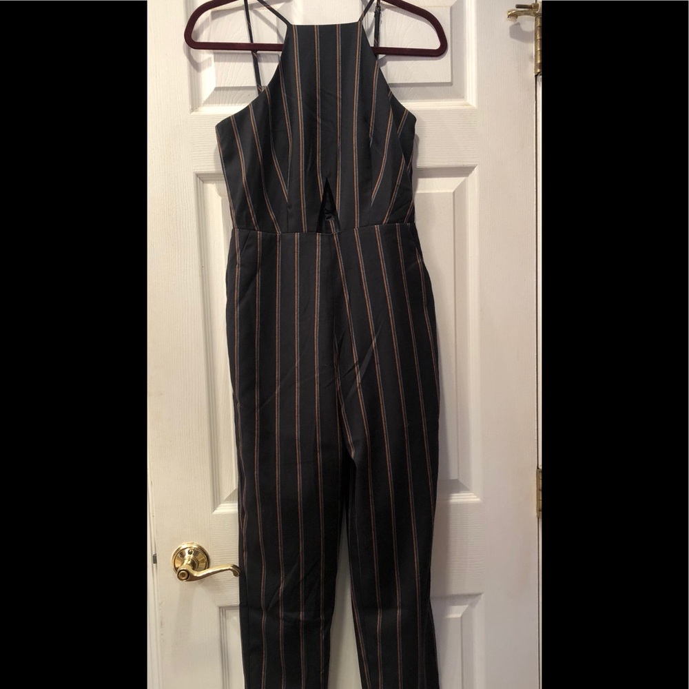 J.O.A. Striped jumpsuit